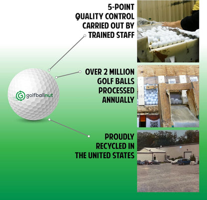 – 48 Recycled Golf Balls for Titliest Tour Practice - Good Condition – Bright Yellow Range & Practice GolfBalls – Mesh Bag Included – Sustainable Used Golf Balls