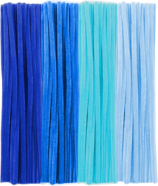Yellow Pipe Cleaners, 100 Pieces Chenille Stems Craft, 12 inch Long Fluffy Pipe Cleaners for Creative DIY Art Craft Projects, Home Decoration Supplies (6 mm x 30 cm, Yellow Series-4 Colors)