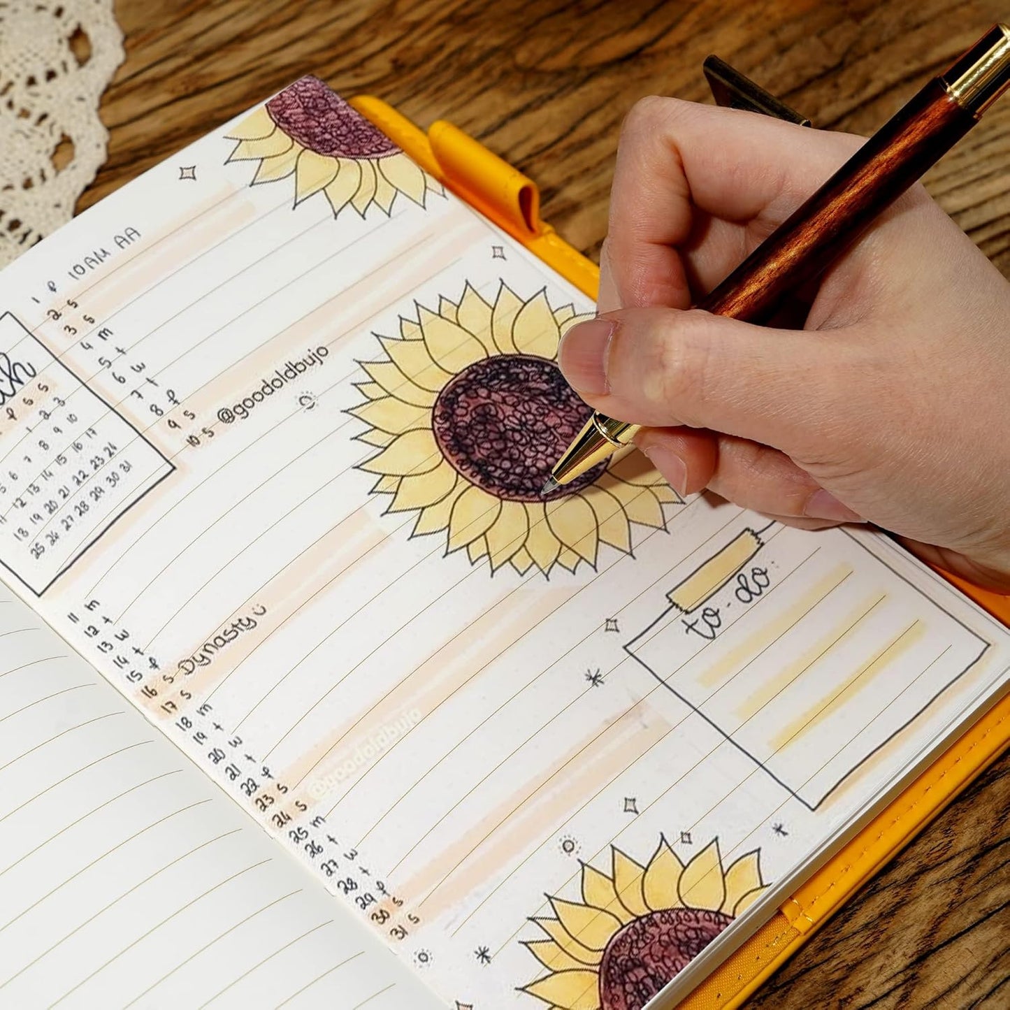 Lock Diary for Women Vintage Lock Journal Refillable Personal Locking Diary Girls Leather Locked Journal Writing Notebook B6 Secret Journal with Combination Passwords 5.5 x 7.8 in, Sunflower Yellow