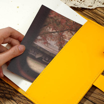 Lock Diary for Women Vintage Lock Journal Refillable Personal Locking Diary Girls Leather Locked Journal Writing Notebook B6 Secret Journal with Combination Passwords 5.5 x 7.8 in, Sunflower Yellow