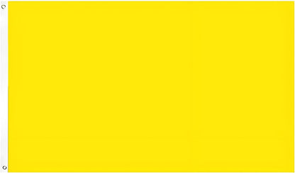 2x3 Foot Solid Yellow Flag, Vivid Color Fade-Resistant Yellow Flags, Double Stitched Plain Blank Flags to Decorate with Brass Grommets
