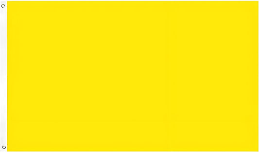 2x3 Foot Solid Yellow Flag, Vivid Color Fade-Resistant Yellow Flags, Double Stitched Plain Blank Flags to Decorate with Brass Grommets