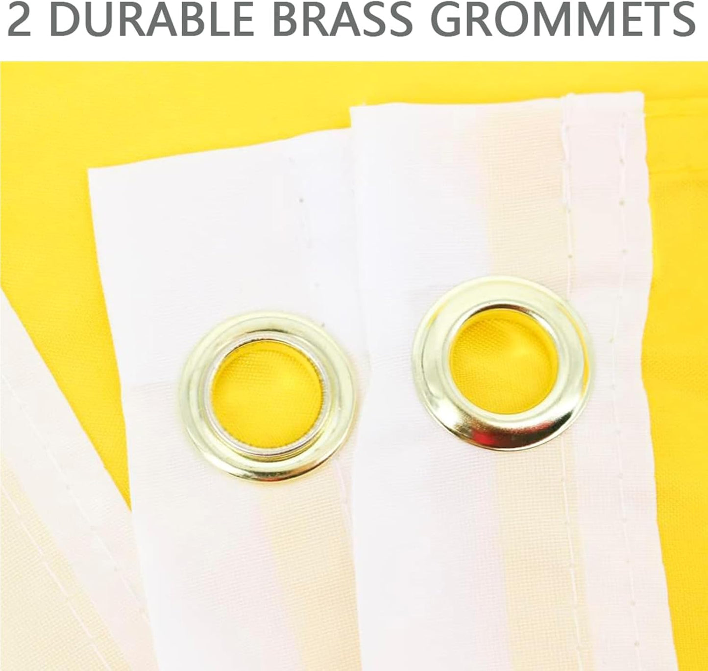 2x3 Foot Solid Yellow Flag, Vivid Color Fade-Resistant Yellow Flags, Double Stitched Plain Blank Flags to Decorate with Brass Grommets