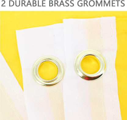 2x3 Foot Solid Yellow Flag, Vivid Color Fade-Resistant Yellow Flags, Double Stitched Plain Blank Flags to Decorate with Brass Grommets