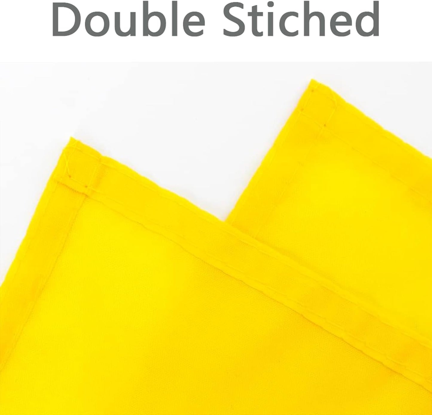2x3 Foot Solid Yellow Flag, Vivid Color Fade-Resistant Yellow Flags, Double Stitched Plain Blank Flags to Decorate with Brass Grommets