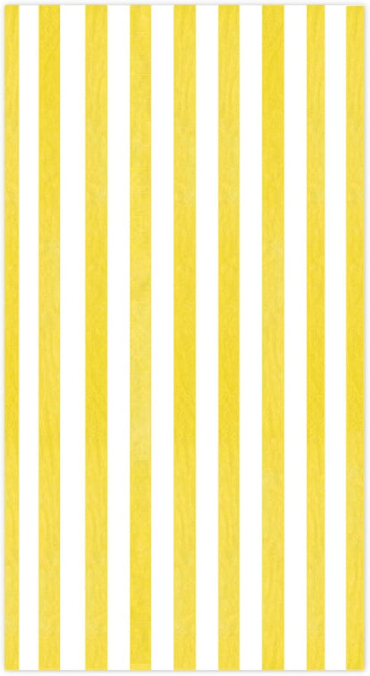 Yellow Striped Paper Napkins, Lemmon & White Summer Party, 100ct | Yellow Decorative Dinner Napkins, Disposable Hand Towels for Guest, Bathroom, First Birthday & Wedding Reception Decoration