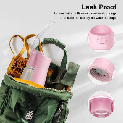 Portable Dog Small Animals Water Bottle for Walking 19 OZ or 12 OZ Pet Water Bottles for Puppy Medium Large Dogs Little Animals Water Dispenser Dog Small Animals Water Bowl