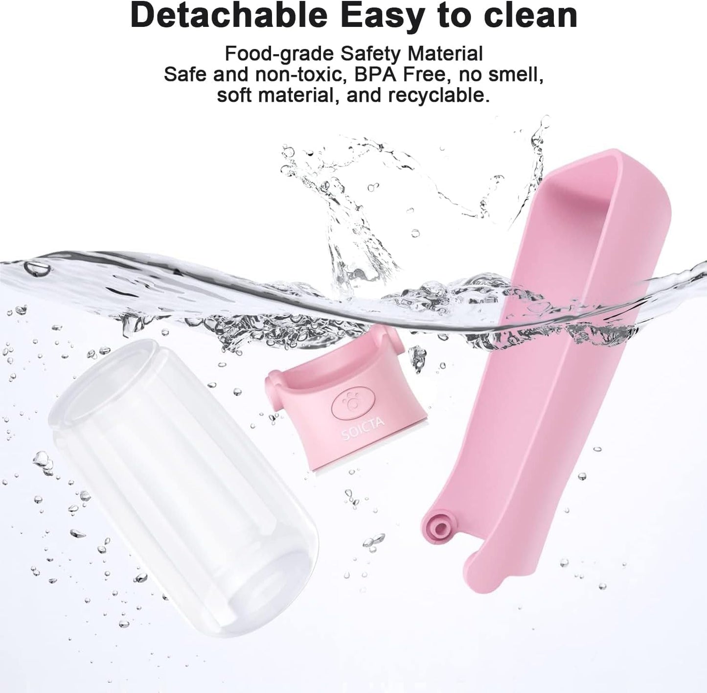 Portable Dog Small Animals Water Bottle for Walking 19 OZ or 12 OZ Pet Water Bottles for Puppy Medium Large Dogs Little Animals Water Dispenser Dog Small Animals Water Bowl