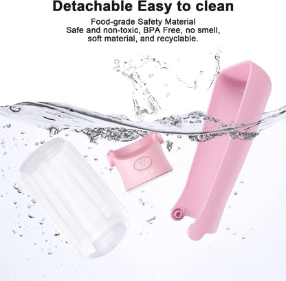 Portable Dog Small Animals Water Bottle for Walking 19 OZ or 12 OZ Pet Water Bottles for Puppy Medium Large Dogs Little Animals Water Dispenser Dog Small Animals Water Bowl