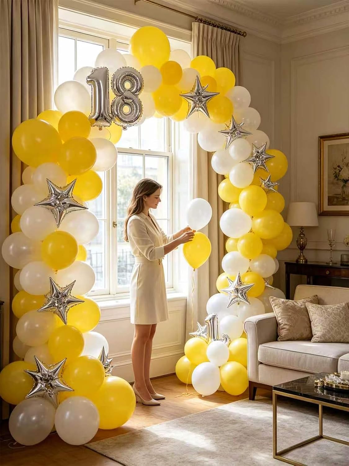 Yellow Balloons 55 Pcs 12 Inch Matte Yellow Latex Balloon Arch Kit Garland for Birthday Baby Shower Graduation Bridal shower Bachelorette Retirement Party