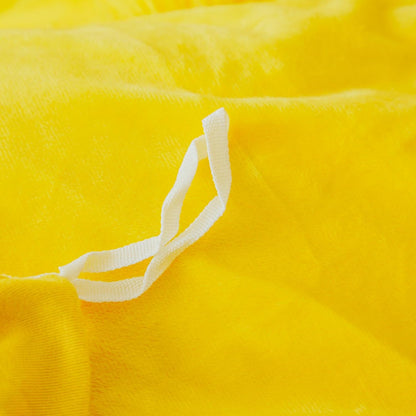 Fluffy Yellow Comforter Cover Set King，Fluffy Fuzzy Plush Yellow Bedding 3Pcs (1 Faux Fur Duvet Cover +2 Faux Fur Pillowcases) Fluffy Bed Set King