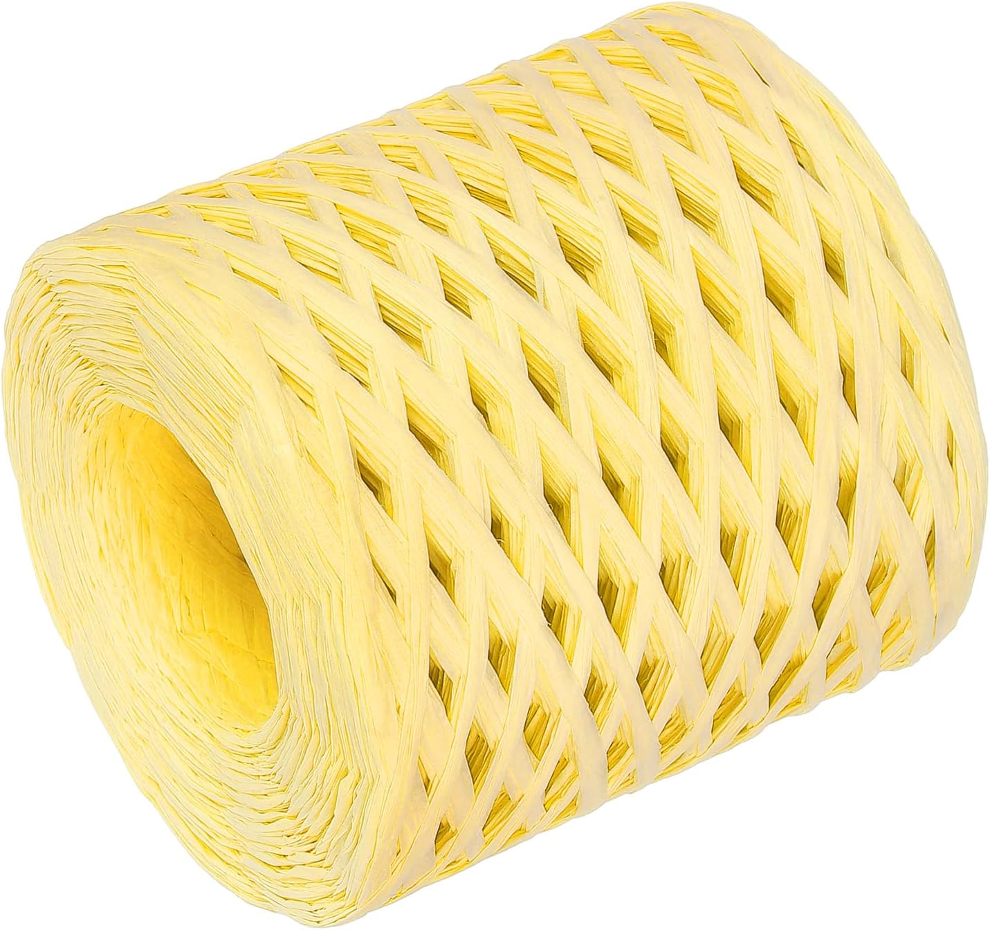 Raffia Paper Craft Rope Ribbon Packing Paper Rope 219 Yards Length Handmade Light Yellow for DIY Decoration Gift Packaging