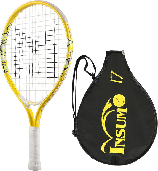 17-25 inch Kids Tennis Racket for Aged 2~12 Starter, Multi-Color & Size Toddlers Tennis Racket for Boys & Girls Beginner, Come with Shoulder Cover Bag for Carry