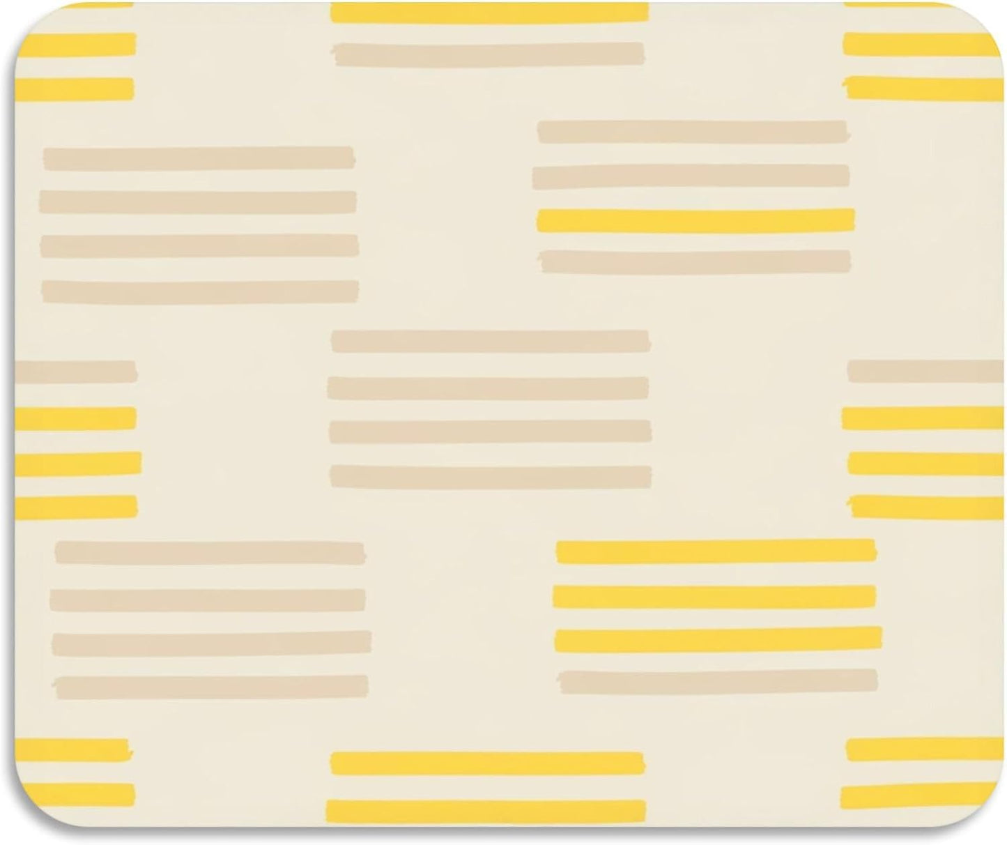 Kitchen Diatomaceous Earth Dish Drying Mat Striped Pattern Yellow Dish Drying Mats Quick Dry Magical Dishes Pad, 15.7x11.8 Inches
