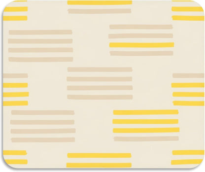 Kitchen Diatomaceous Earth Dish Drying Mat Striped Pattern Yellow Dish Drying Mats Quick Dry Magical Dishes Pad, 15.7x11.8 Inches