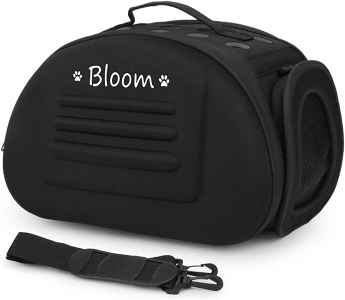 Foldable Soft Dog Carrier Kennel, Personalized Pet Carrier Custom Name and Paw Pattern Breathable Cat Carrier Shoulder Bag, Portable Pets Handbag for Cat Dog and Small Animal(M,Yellow)