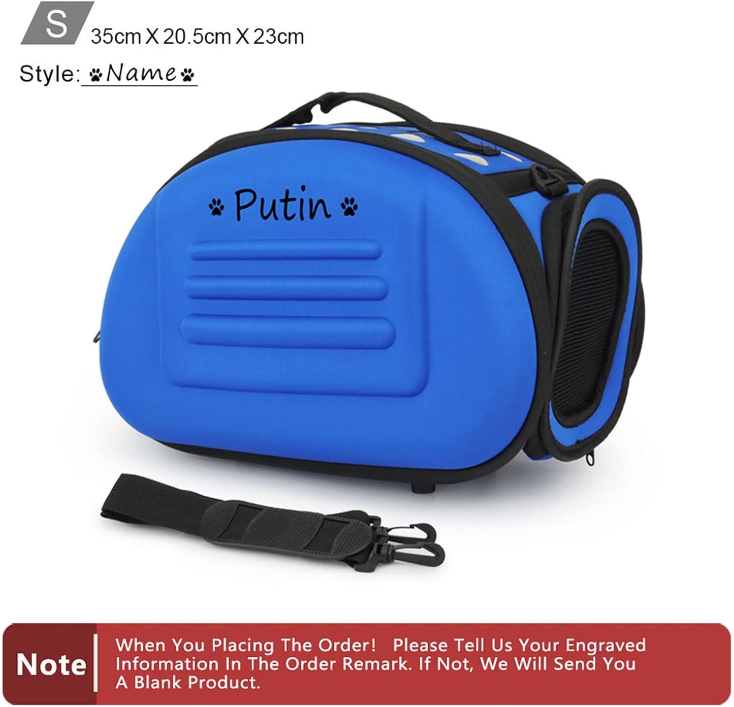 Foldable Soft Dog Carrier Kennel, Personalized Pet Carrier Custom Name and Paw Pattern Breathable Cat Carrier Shoulder Bag, Portable Pets Handbag for Cat Dog and Small Animal(M,Yellow)