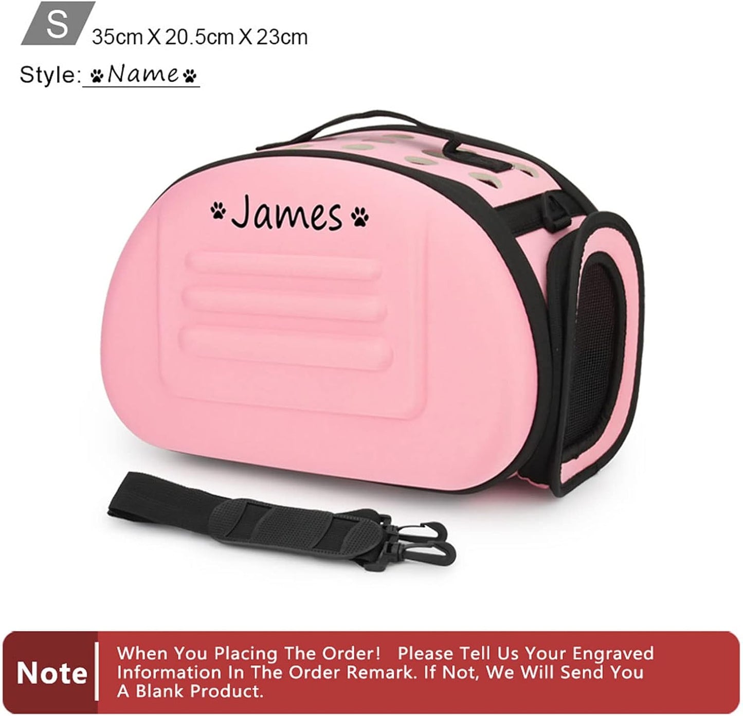 Foldable Soft Dog Carrier Kennel, Personalized Pet Carrier Custom Name and Paw Pattern Breathable Cat Carrier Shoulder Bag, Portable Pets Handbag for Cat Dog and Small Animal(M,Yellow)