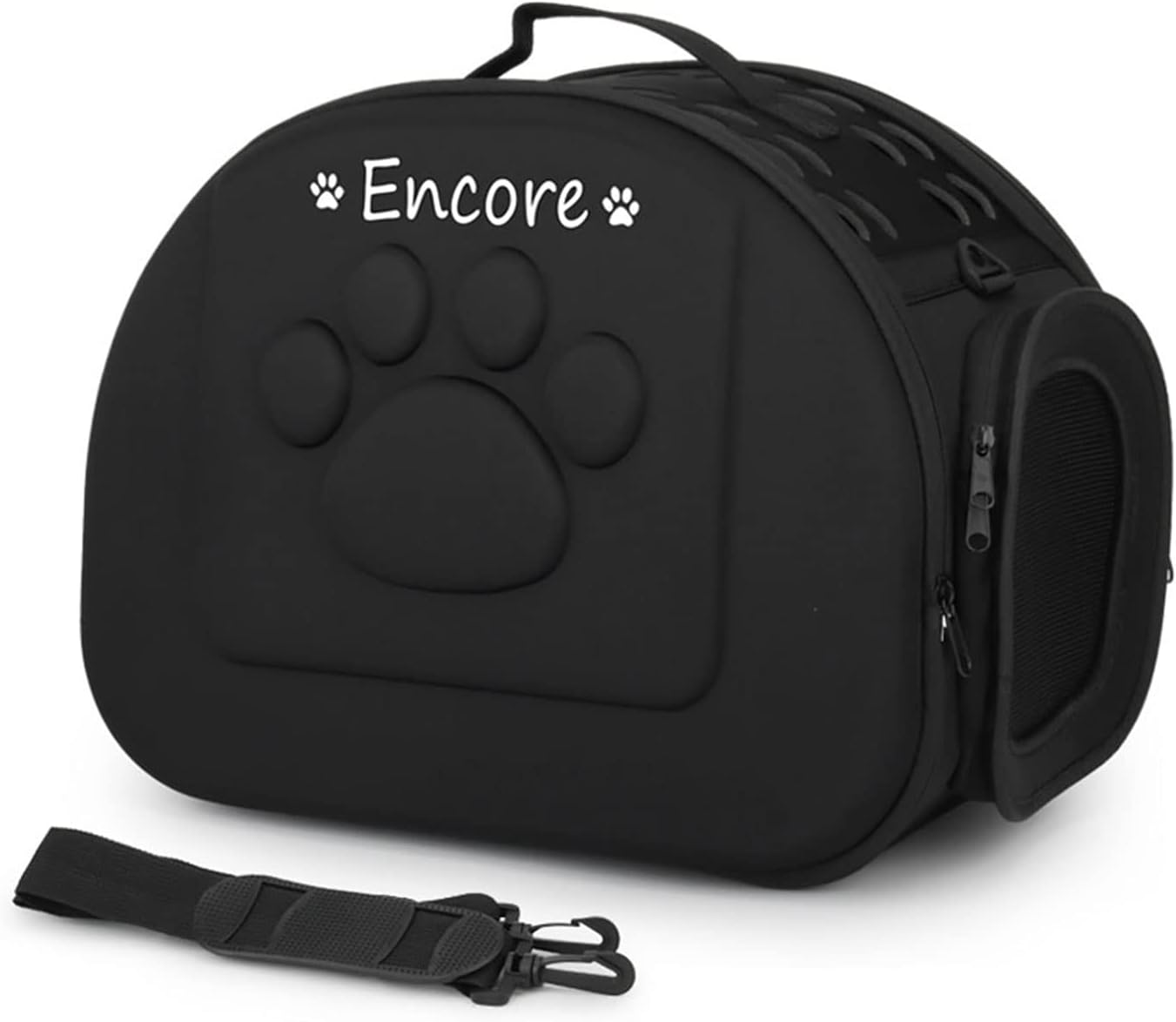 Foldable Soft Dog Carrier Kennel, Personalized Pet Carrier Custom Name and Paw Pattern Breathable Cat Carrier Shoulder Bag, Portable Pets Handbag for Cat Dog and Small Animal(M,Yellow)
