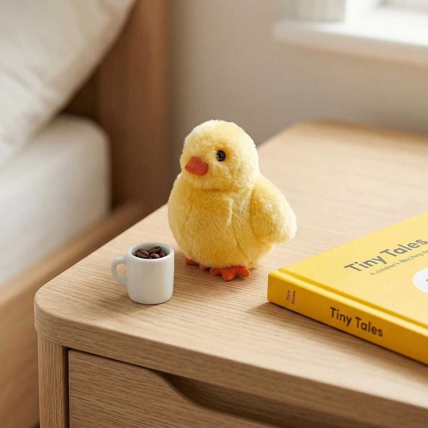 Little Yellow Chicken Plush, 5inch Simulation Stuffed Animal, Baby Chicken Doll Plush Toys as Gift for Your Kids