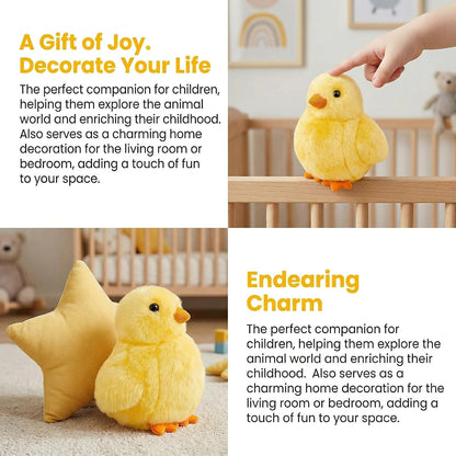 Little Yellow Chicken Plush, 5inch Simulation Stuffed Animal, Baby Chicken Doll Plush Toys as Gift for Your Kids