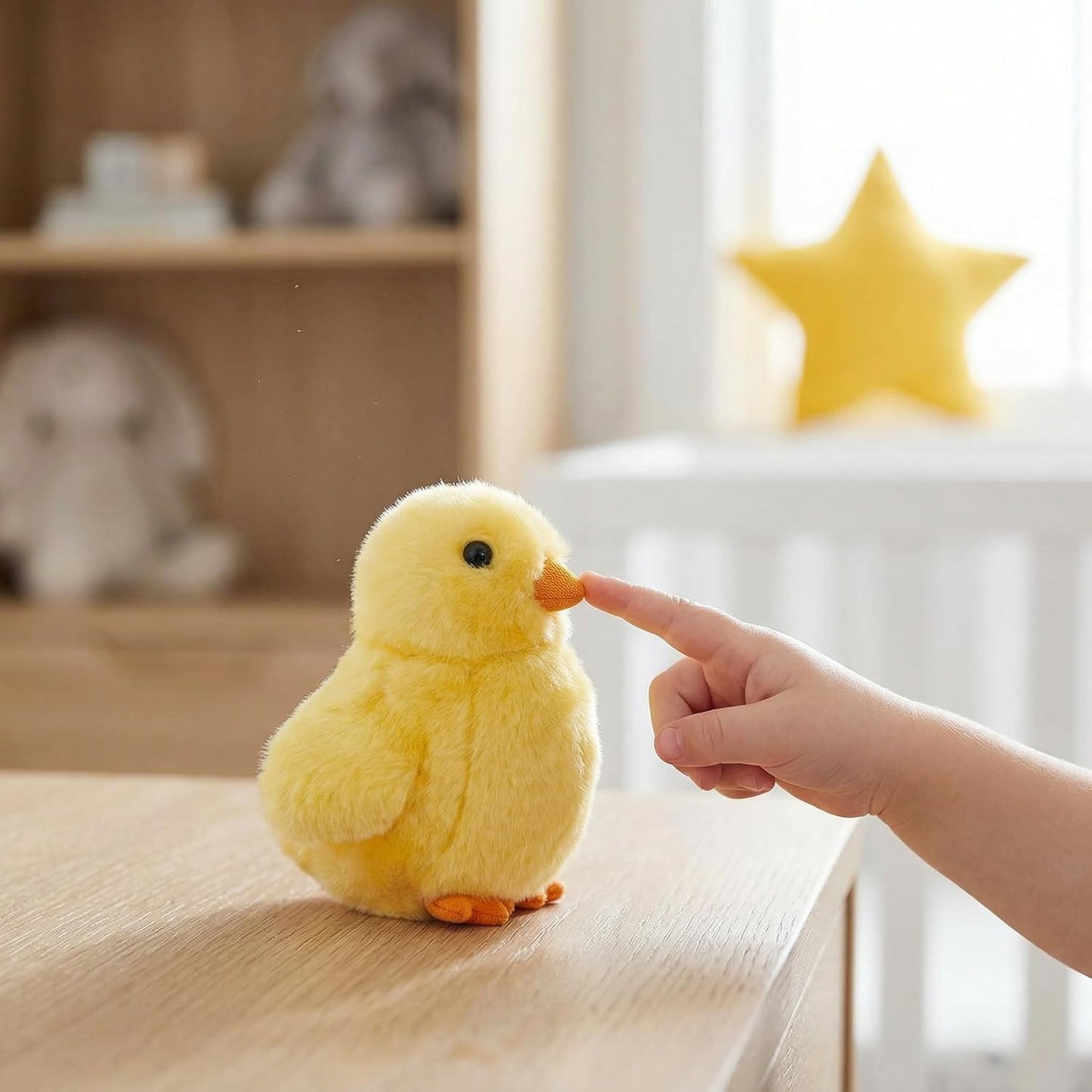 Little Yellow Chicken Plush, 5inch Simulation Stuffed Animal, Baby Chicken Doll Plush Toys as Gift for Your Kids