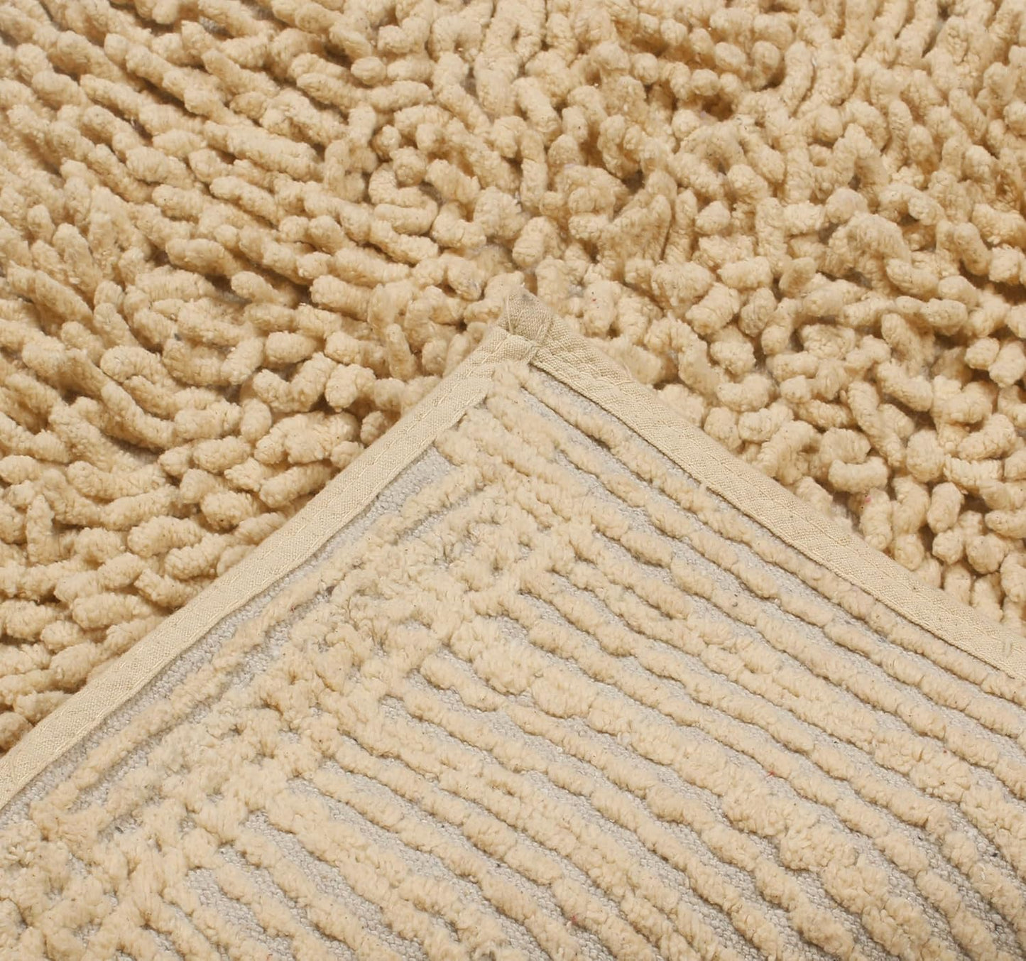 Fantasia Bath Rug 100% Cotton Bathroom Rugs Set, Washable Rug, Soft Cotton Extra Soft and Absorbent Bath Rug, Kitchen Mat, Bath Mat Set, Bath Floor Mat Non Slip, 20"x20" Contour, Yellow