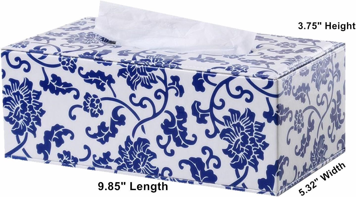 Home Decor PU Leather Tissue Box Cover Rectangular Tissue Box Holders (Yellow)