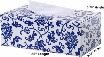 Home Decor PU Leather Tissue Box Cover Rectangular Tissue Box Holders (Yellow)