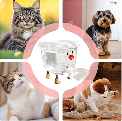 Pets Water Dispenser with Large Capacity Small Large Cats ＆ Dogs No Spilling Automatic Gravity Water Bowl Auto Fill Waterer Dish Self Watering Animal Water Fountain Feeder (Yellow, 1.3, Gallons)