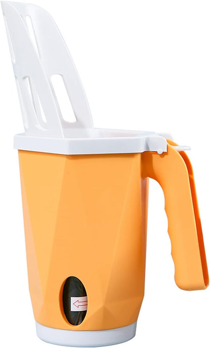 Cat Litter Scoop, Cat Litter Scooper with Trash Container, Cat Litter Shovel with Waste Can, Removable Cat Litter Scoop Holder, Large Capacity Portable Cat Litter Scooper (Yellow)