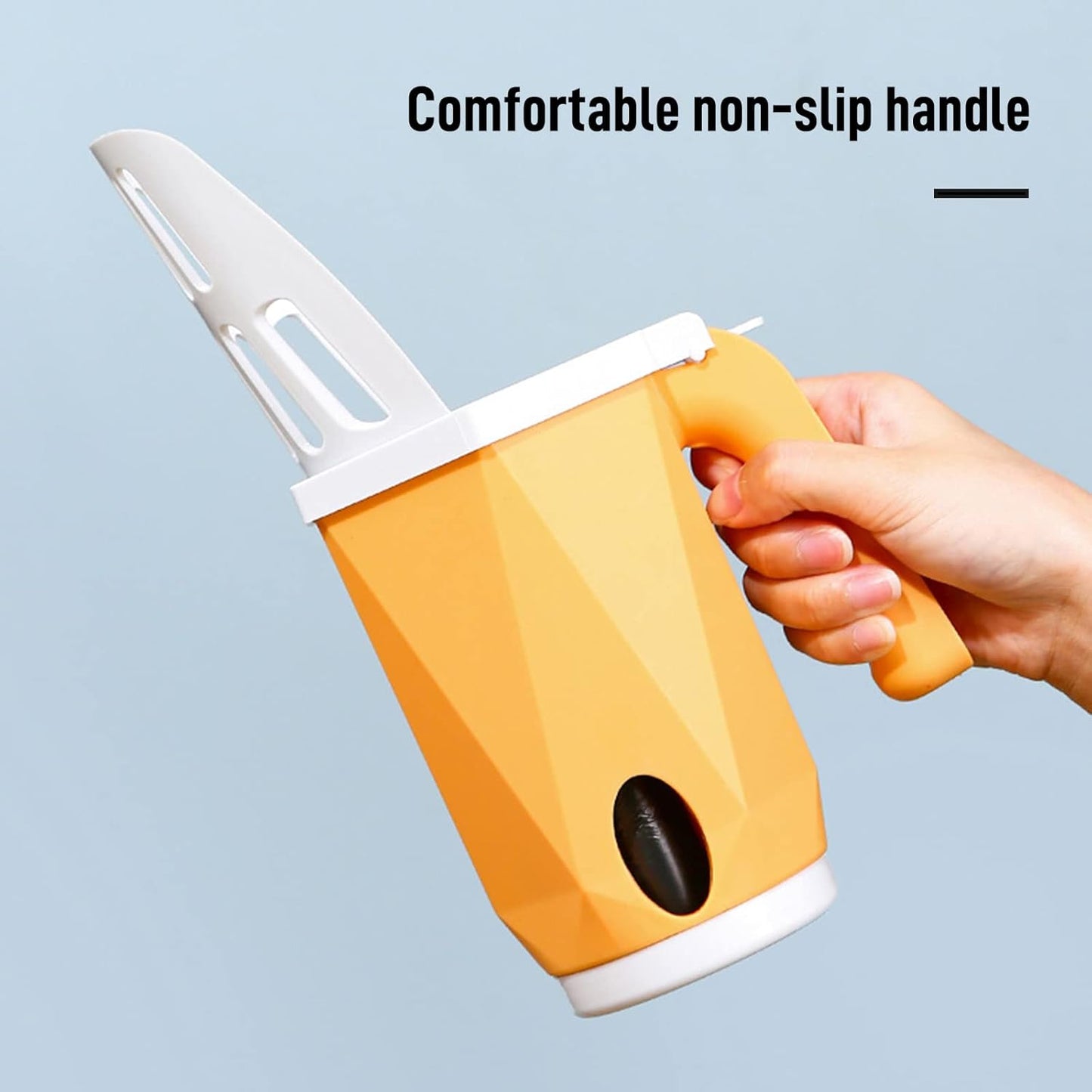 Cat Litter Scoop, Cat Litter Scooper with Trash Container, Cat Litter Shovel with Waste Can, Removable Cat Litter Scoop Holder, Large Capacity Portable Cat Litter Scooper (Yellow)