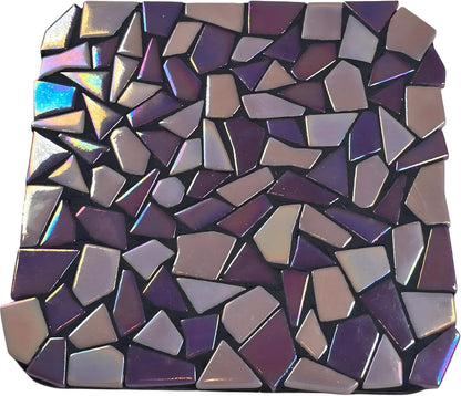 Irregular Glass Mosaic Tiles Bulk 500g Glossy and Iridescent Mosaic Glass Tiles for DIY Projects and Arts and Crafts Solid Colors and Mixes (Glossy Yellow)