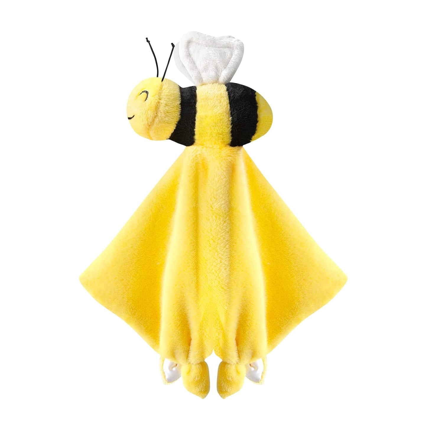 Bee Loveys for Babies Soft Security Blanket Baby Snuggle Toy Stuffed Animal Blanket Unisex Lovie Baby Gifts for Infant and Toddler Yellow 12 Inch