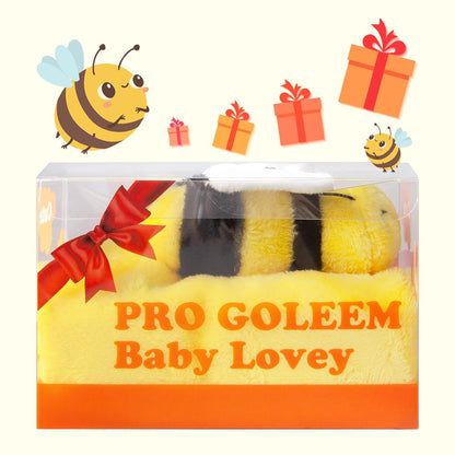 Bee Loveys for Babies Soft Security Blanket Baby Snuggle Toy Stuffed Animal Blanket Unisex Lovie Baby Gifts for Infant and Toddler Yellow 12 Inch