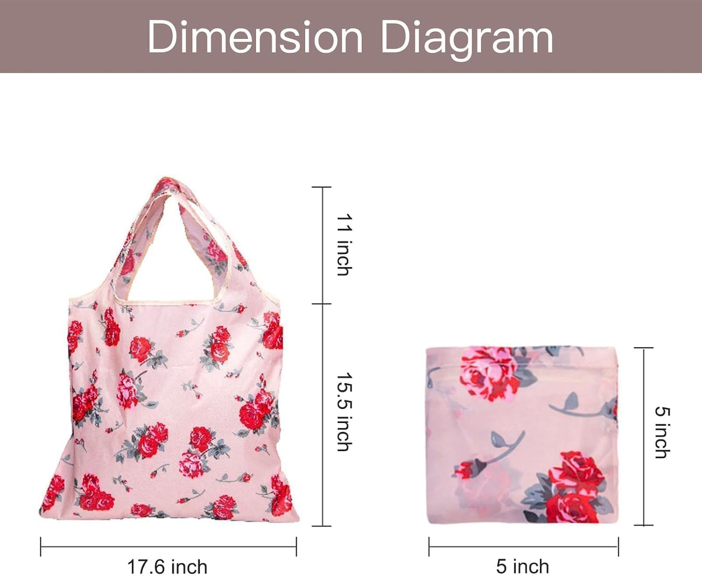 1 Pack Reusable Shopping Bag, Foldable Grocery Bag (Lemon) | Large Capacity, Washable, Grocery Tote, Utility Travel Shoulder Bag