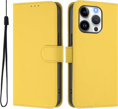 Phone Case Leather Compatible with Apple Phone 14 Pro Shockproof, Waterproof Protection Case with Credit Card Holder and Magnetic Yellowing-Resistant Bumper Cover Compatible with iPhone 14 Pro