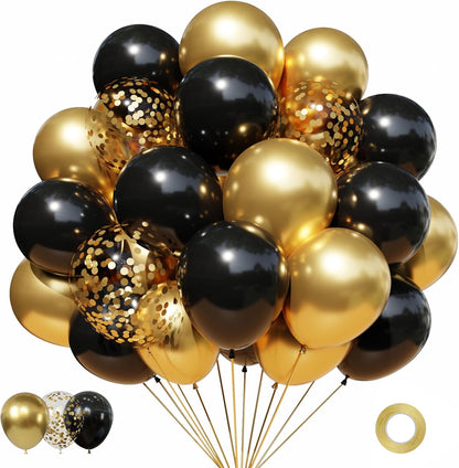 Yellow Balloons Kit, 50Pcs Matte Lemon Yellow Latex Balloons 12In Size | white Metallic Gold Balloon for Birthday Wedding Baby Shower Bride Sunflower Party Decoration