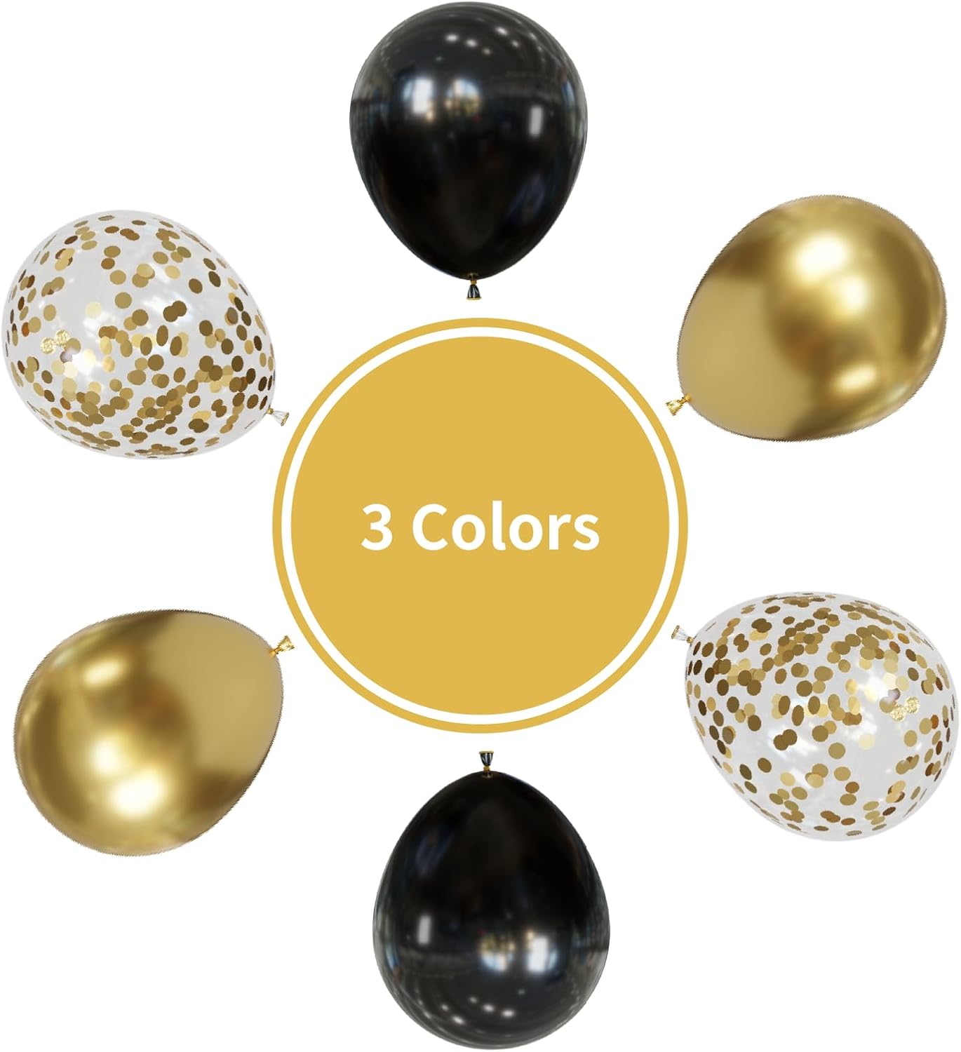 Yellow Balloons Kit, 50Pcs Matte Lemon Yellow Latex Balloons 12In Size | white Metallic Gold Balloon for Birthday Wedding Baby Shower Bride Sunflower Party Decoration