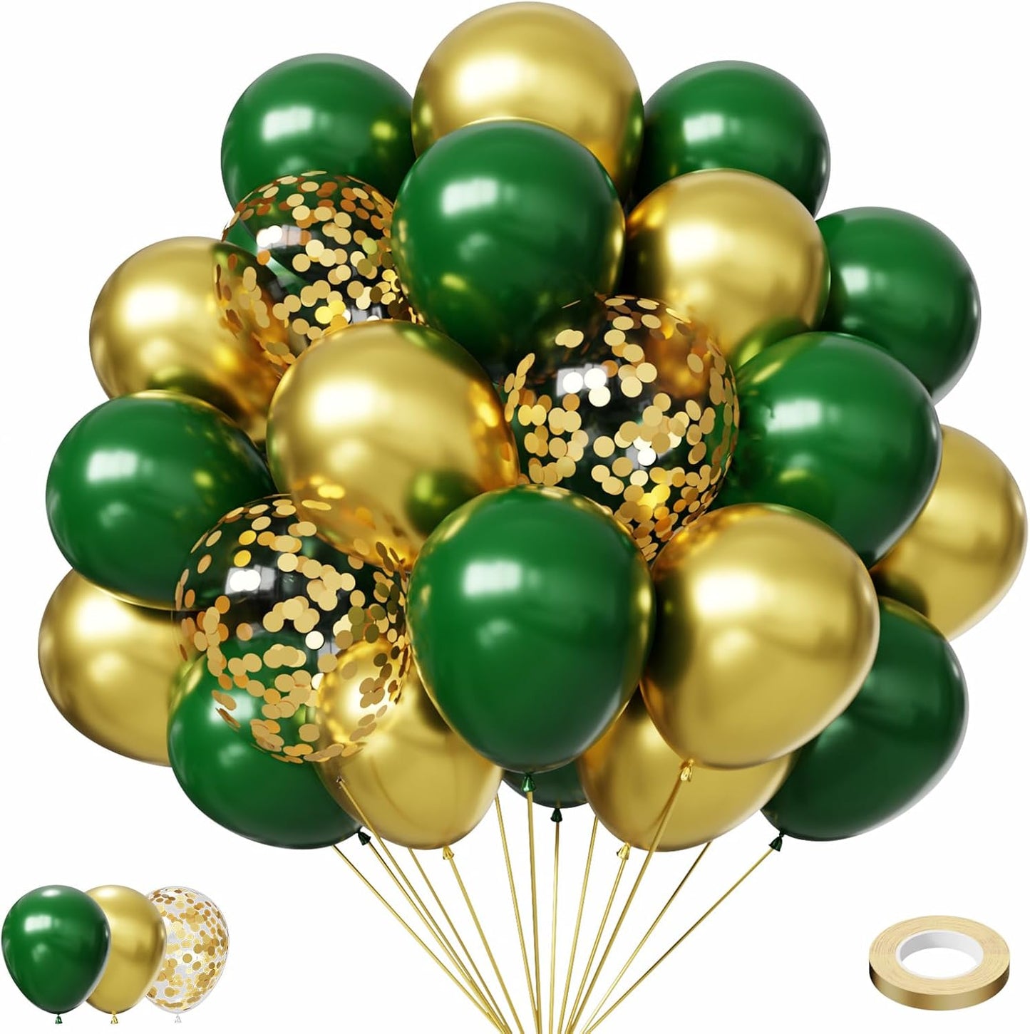 Yellow Balloons Kit, 50Pcs Matte Lemon Yellow Latex Balloons 12In Size | white Metallic Gold Balloon for Birthday Wedding Baby Shower Bride Sunflower Party Decoration