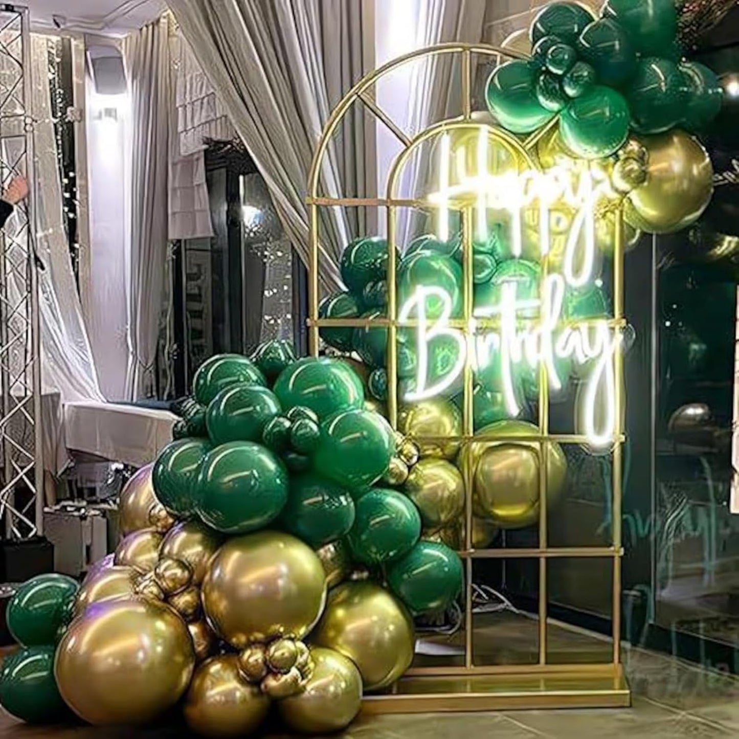 Yellow Balloons Kit, 50Pcs Matte Lemon Yellow Latex Balloons 12In Size | white Metallic Gold Balloon for Birthday Wedding Baby Shower Bride Sunflower Party Decoration
