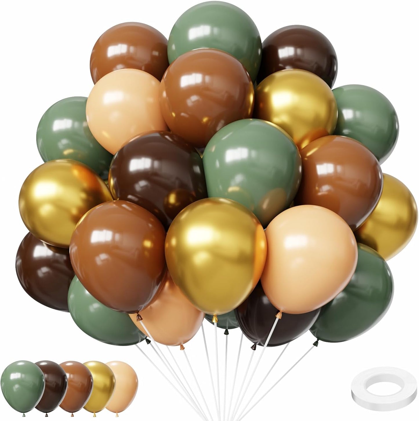Yellow Balloons Kit, 50Pcs Matte Lemon Yellow Latex Balloons 12In Size | white Metallic Gold Balloon for Birthday Wedding Baby Shower Bride Sunflower Party Decoration