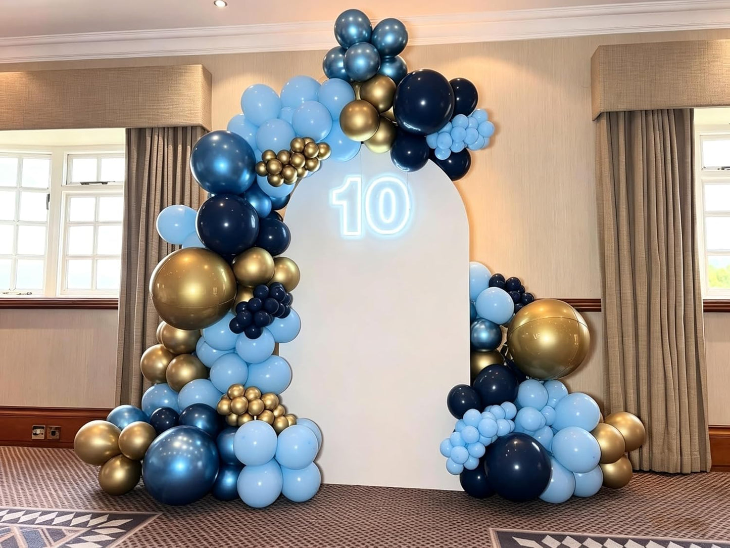 Yellow Balloons Kit, 50Pcs Matte Lemon Yellow Latex Balloons 12In Size | white Metallic Gold Balloon for Birthday Wedding Baby Shower Bride Sunflower Party Decoration