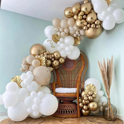 Yellow Balloons Kit, 50Pcs Matte Lemon Yellow Latex Balloons 12In Size | white Metallic Gold Balloon for Birthday Wedding Baby Shower Bride Sunflower Party Decoration