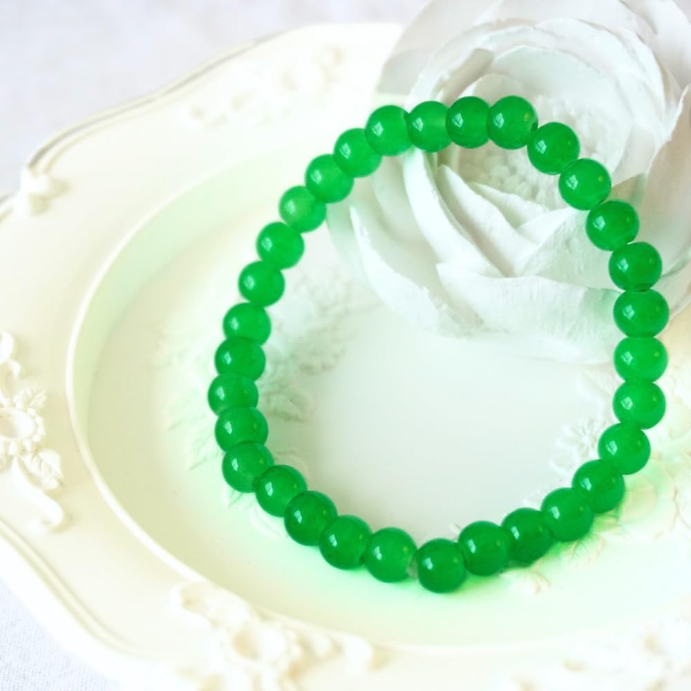 240pcs Glass Beads for Bracelets, 6mm Round Glass Beads for Jewelry Making DIY Crafts (Yellow)