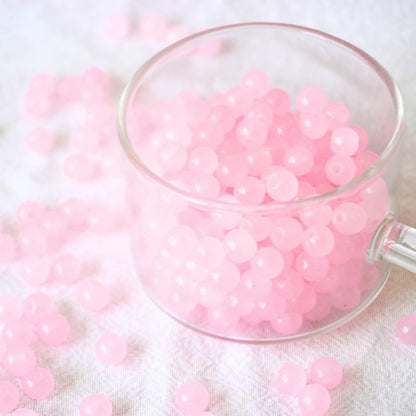 240pcs Glass Beads for Bracelets, 6mm Round Glass Beads for Jewelry Making DIY Crafts (Yellow)