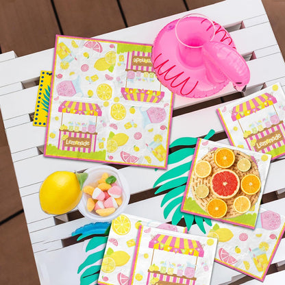 Lemonade Napkins, 40Pcs Lemonade Party Decorations Napkin Paper Lemon Napkins for Summer Fruit Lemon Themed Birthday Party Baby Shower Supplies
