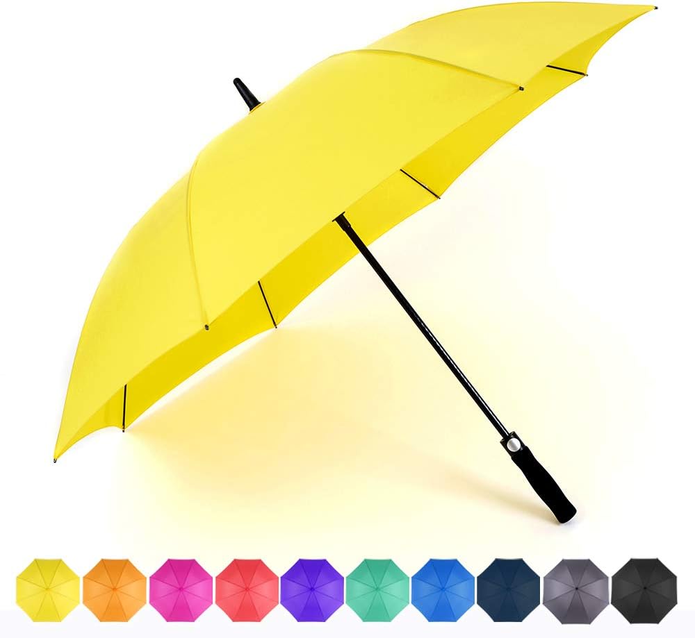 Golf Umbrella Large Windproof Umbrellas Auto Open 55IN | Extra Large Oversized, Sun Protection Ultra Rain & Wind Resistant Umbrellas For Men and Women, Fiberglass Frame