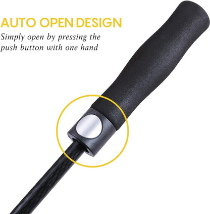 Golf Umbrella Large Windproof Umbrellas Auto Open 55IN | Extra Large Oversized, Sun Protection Ultra Rain & Wind Resistant Umbrellas For Men and Women, Fiberglass Frame