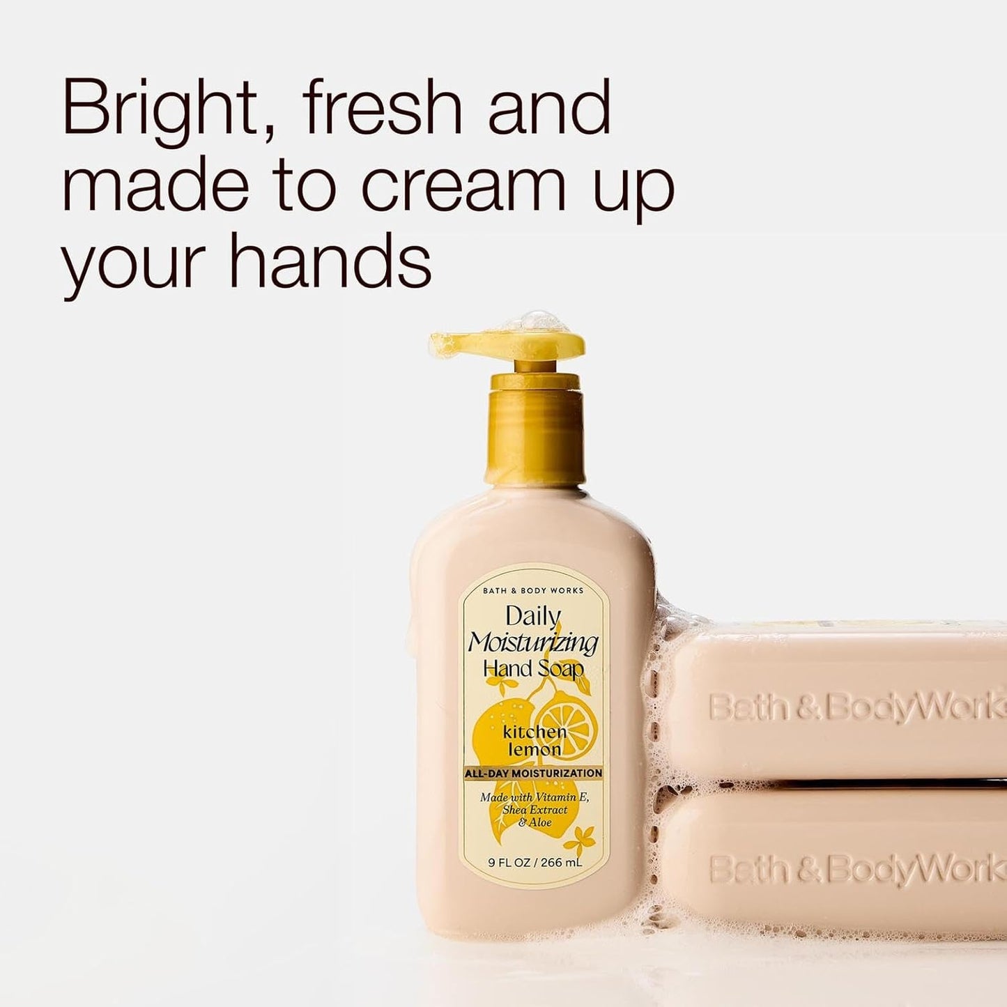 Kitchen Lemon Daily Moisturizing Hand Soap - Rich Creamy Formula for Gentle Cleansing & Conditioning - Shea, Glycerin, Vitamin E & Aloe-Infused - Thoughtful Gift - 3-Pack